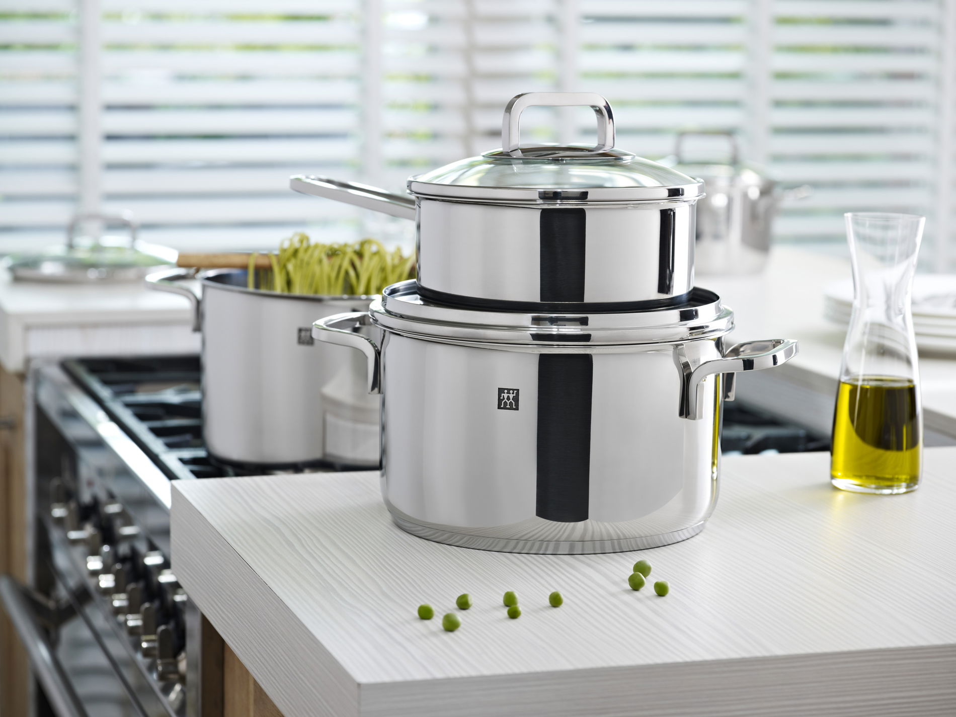 ZWILLING Quadro - zestaw 5 garnków ze stali nierdzewnej z pokrywkami