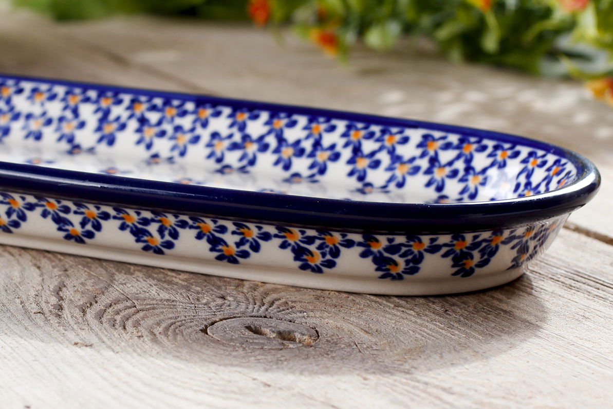 Podnos Keramika Bolesławiec 28 x 11 cm - dek. 882A (druhý druh)