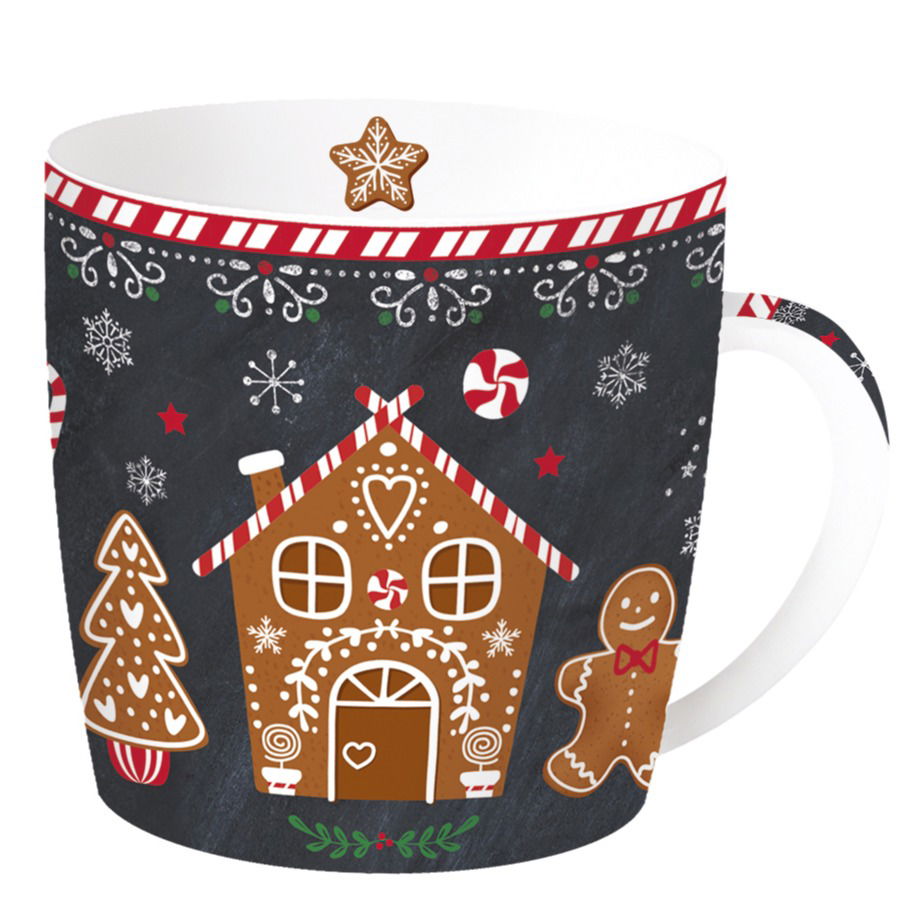 Vánoční porcelánový hrnek s plechovkou GINGERBREAD 350 ml