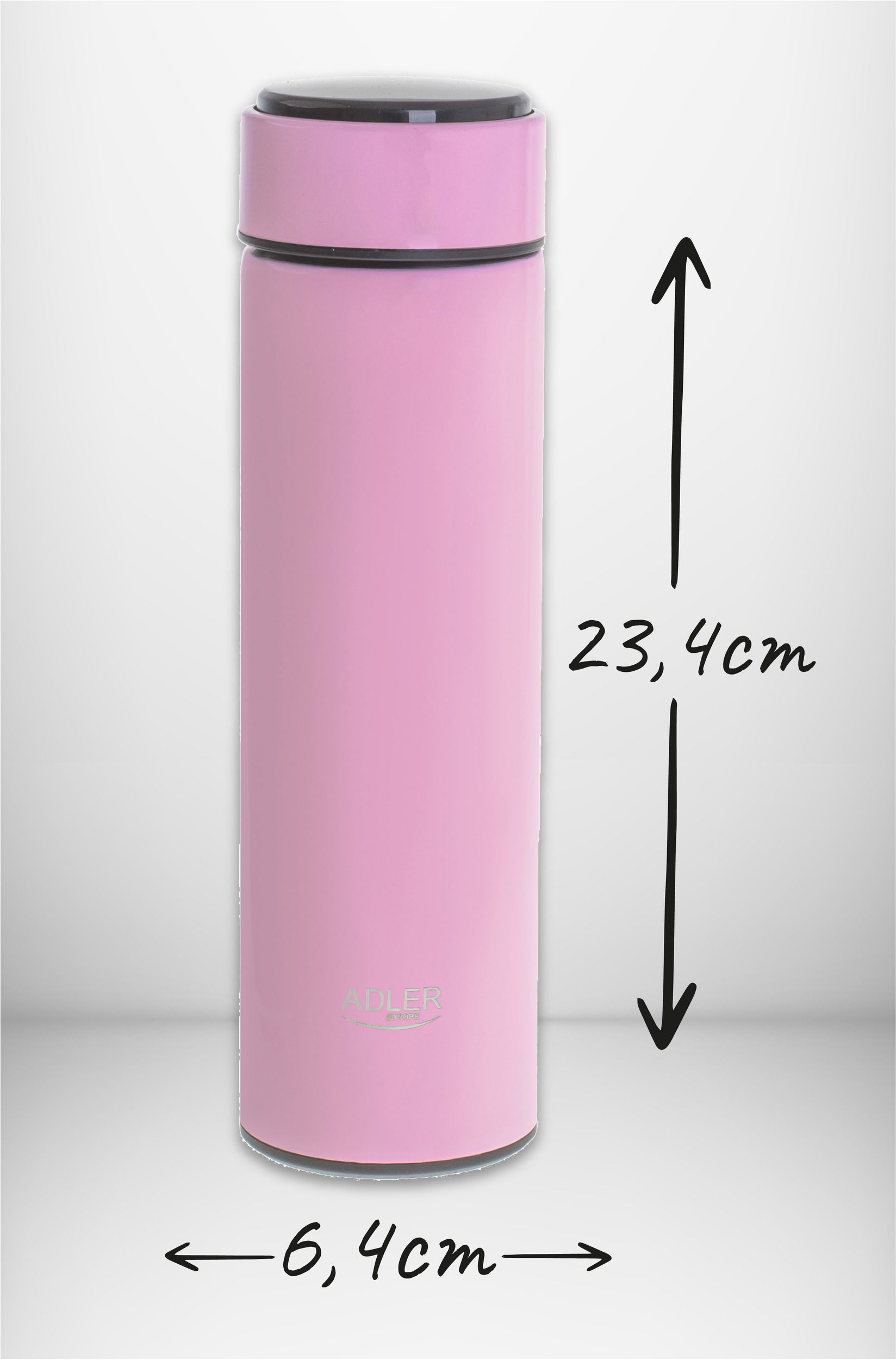 ADLER AD 4506p 0,47 l - termos próżniowy do kawy i herbaty ze stali nierdzewnej z wyświetlaczem temperatury