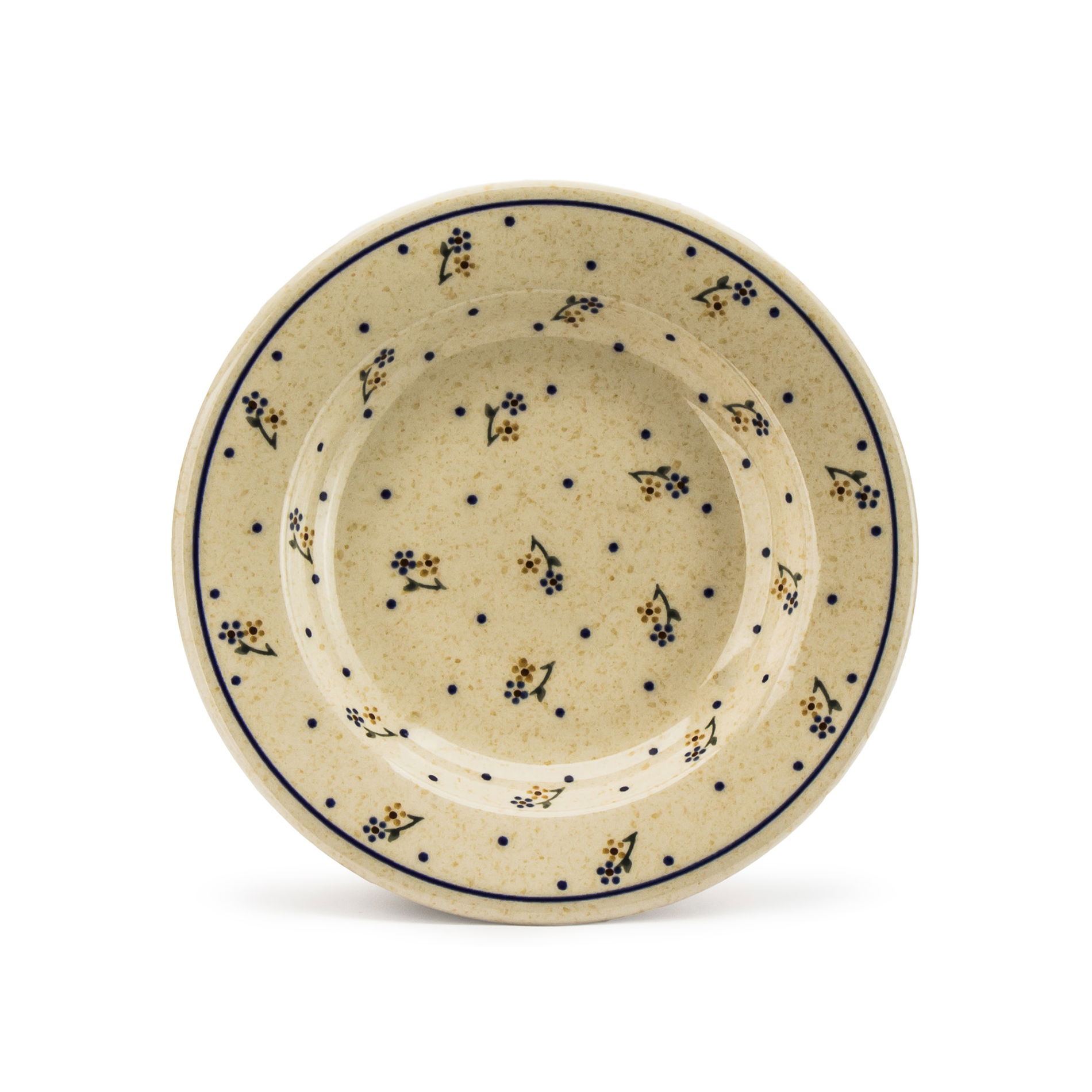 Hluboký jídelní talíř Keramika Bolesławiec 24 cm - dek. 111 (druhý druh)