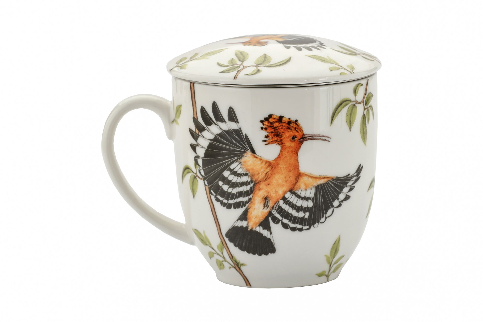 Porcelánový hrníček s čajovým infuzerem a víčkem BY AGATA HAJDECKA 380 ml