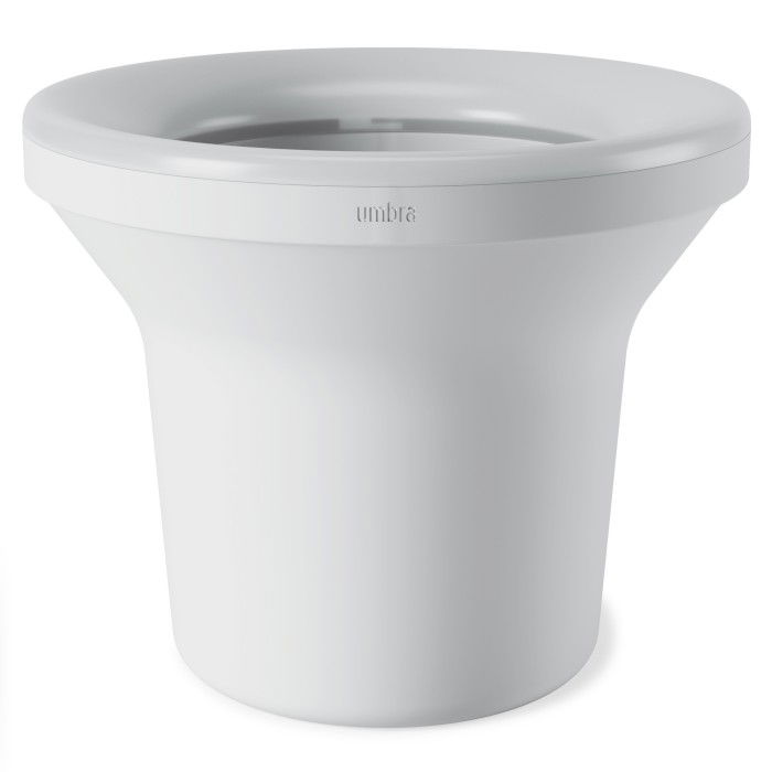 UMBRA Ora Led 21 cm bílý - osvětlený melaminový květináč (obal na květináč)