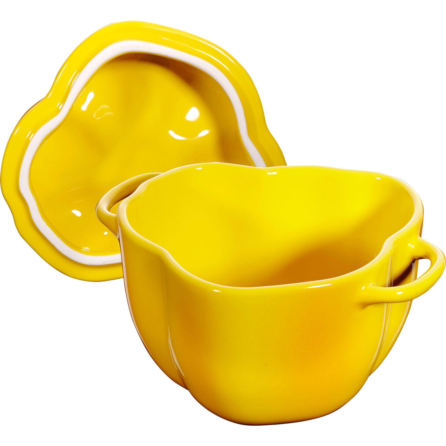 STAUB Special Cocotte 0,45 l žlutá - keramická kokosová / zapékací mísa s víkem