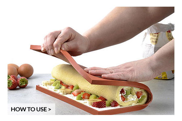 SILIKOMART Classic Tapis Roulade 32,5 x 32,5 cm terakota - silikónová podložka / stolová doska