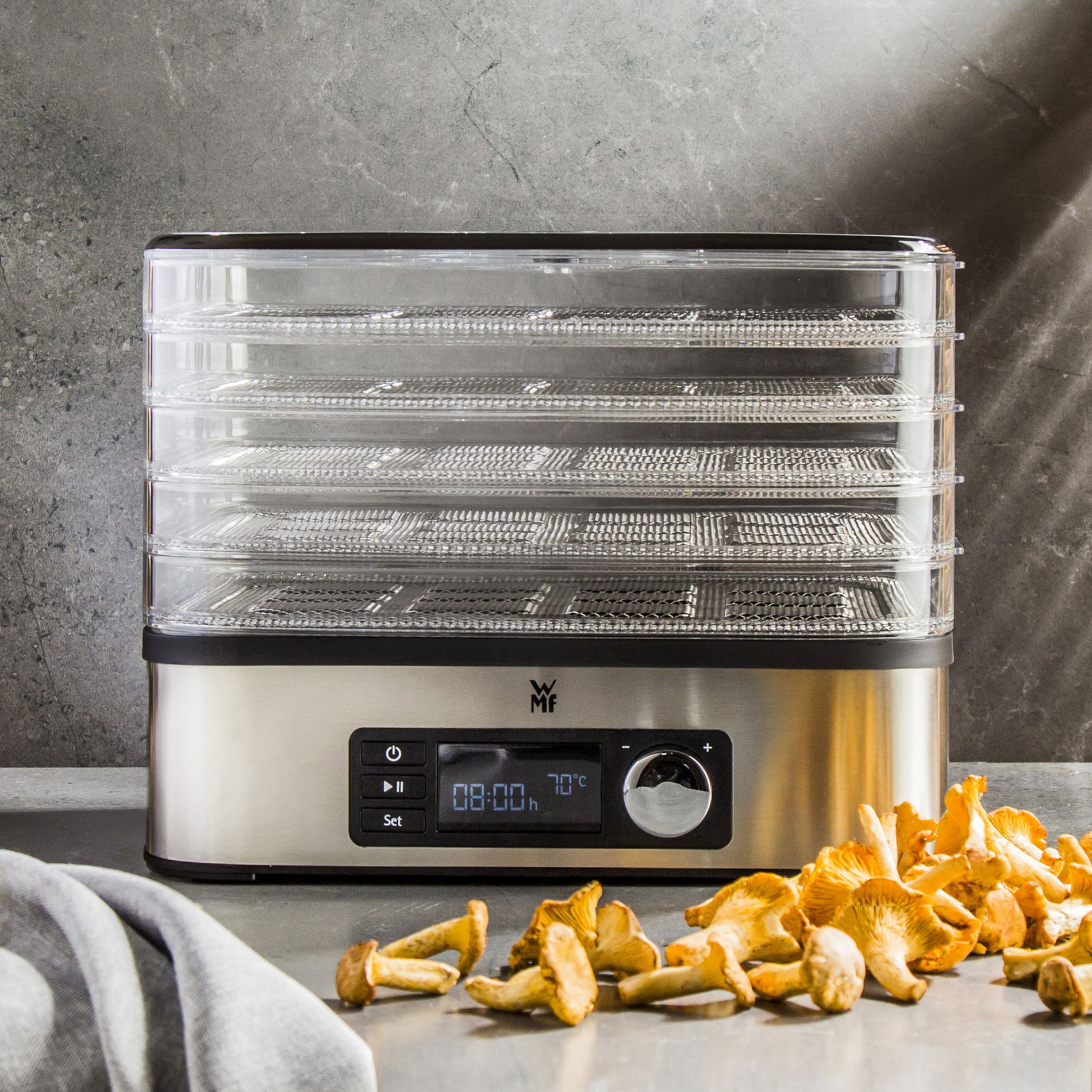 WMF Electro Kitchenminis 220 W bílá – ocelová sušička ovoce a hub