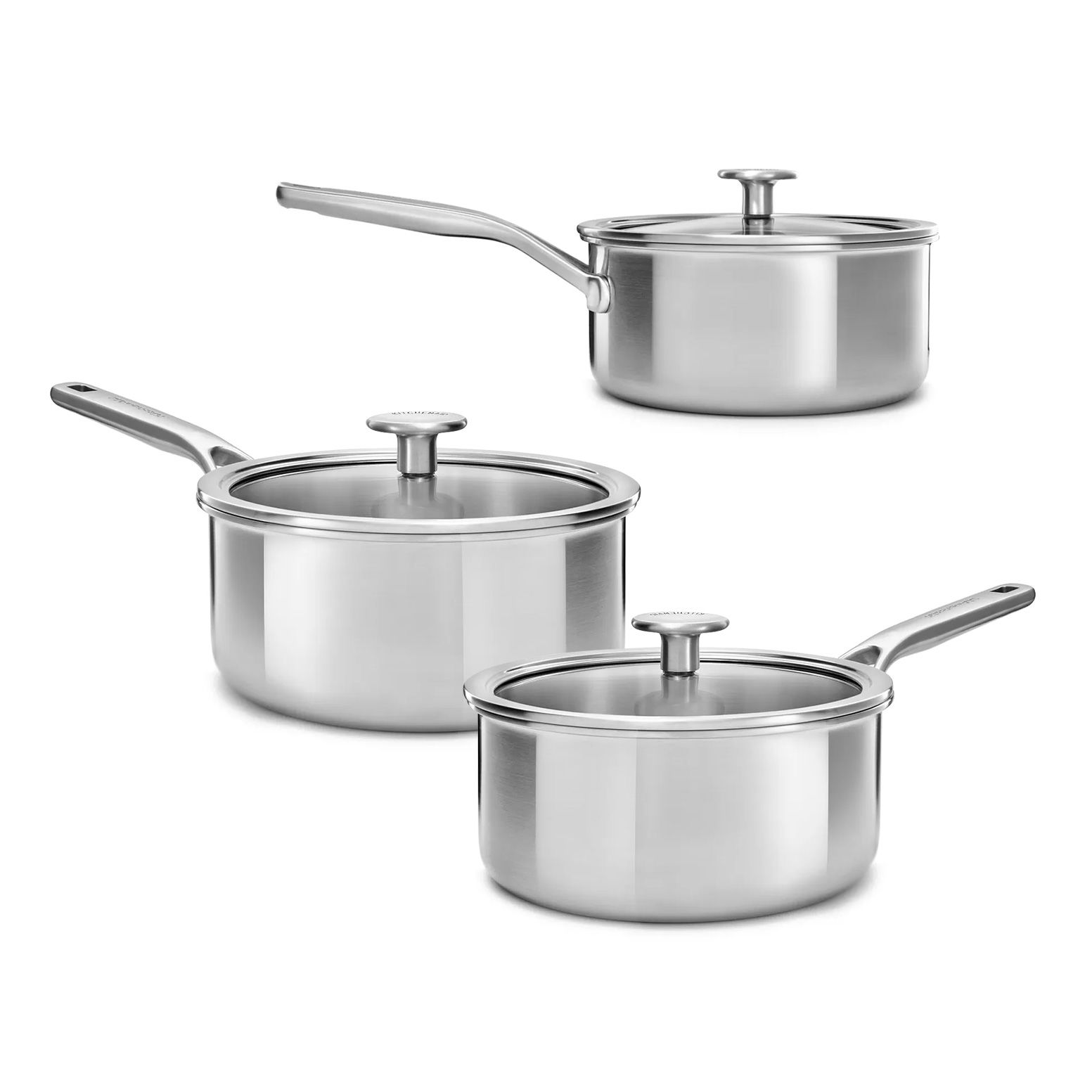 KITCHENAID Multi-Ply Stainless Steel II 3 ks - nerezové hrnce s pokrievkami