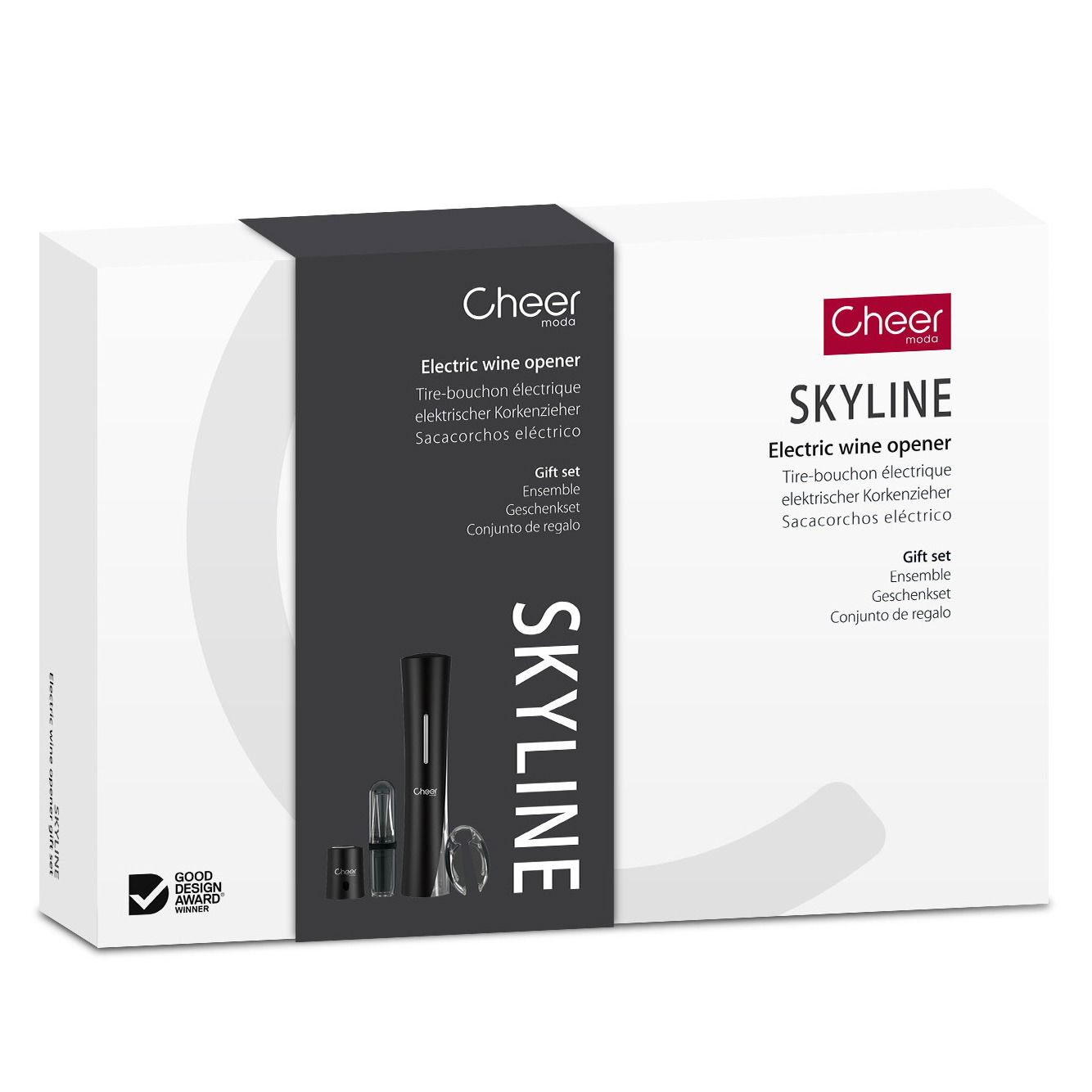 CHEER MODA Skyline 4 ks. - sada příslušenství k vínu