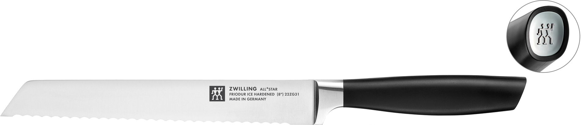 ZWILLING All Star 7 ks. strieborné - kuchynské nože z nehrdzavejúcej ocele v bloku s automatickým brúsením