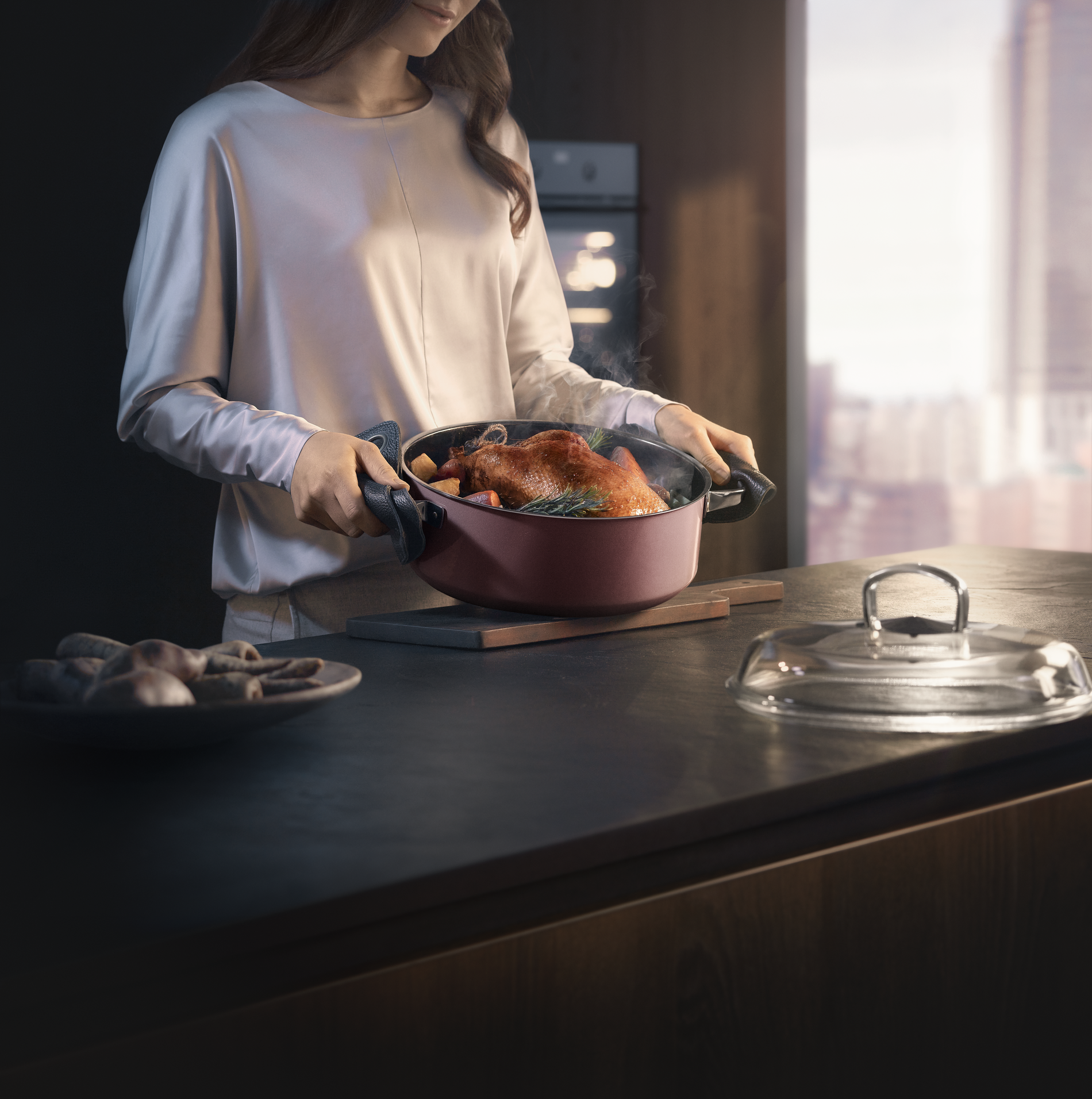 WMF Fusiontec - nerezová pečicí pánev s víkem