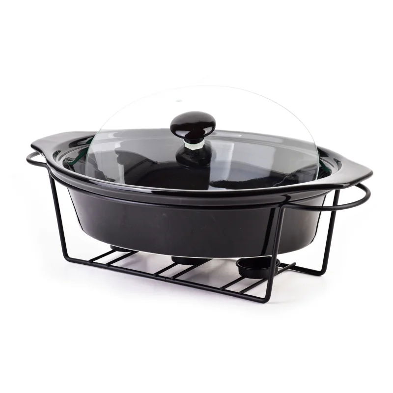 Kamenná nádoba s poklicí a ohřívačem MODERN KITCHEN 2,6 l