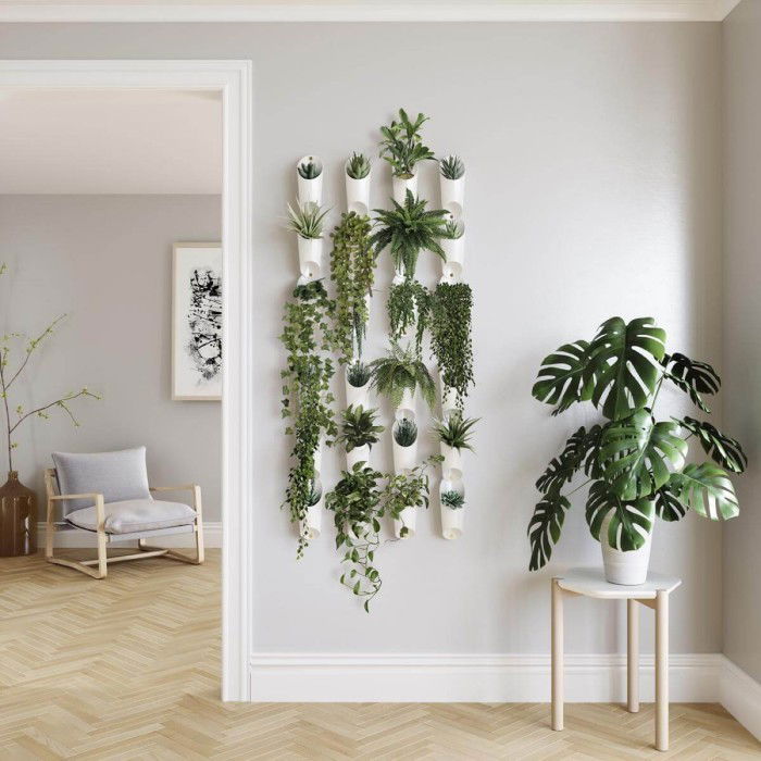 UMBRA Florali biely - plastikový nástenný kvetináč