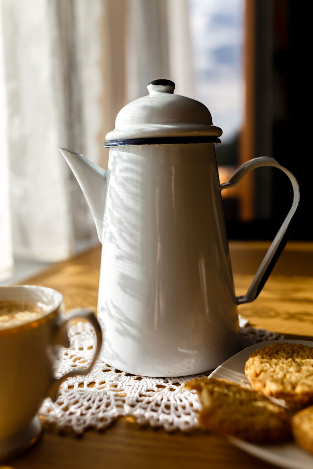 Dzbanek do kawy / Imbryk emaliowany OLKUSKIE WYROBY EMALIOWANE 1,3 l