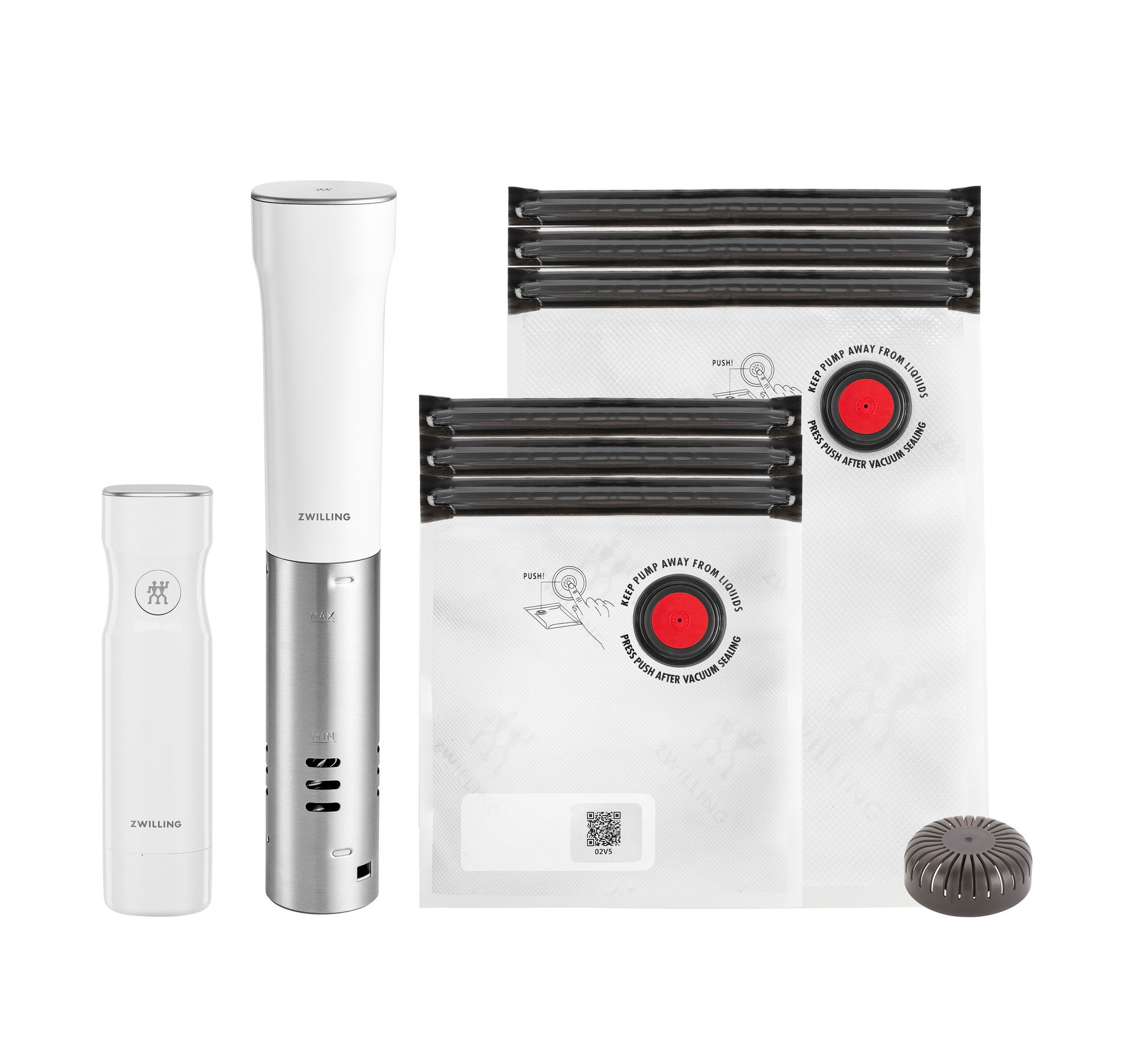 ZWILLING Fresh & Save 8 ks. - vakuové vrecká s pumpičkou a cirkulátorom pre sous vide