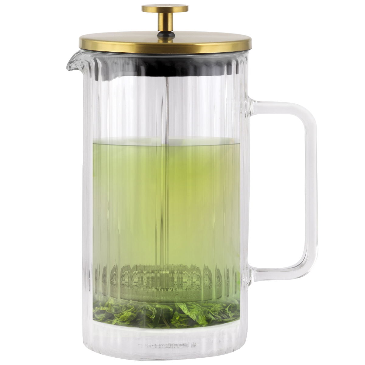 VIALLI DESIGN Tulipán 1 l - french press / ryhovaný piestový varič kávy a čaju