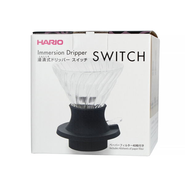 Sada ponorných spínačů HARIO V60-02 černá - dripper / skleněný kávový filtr