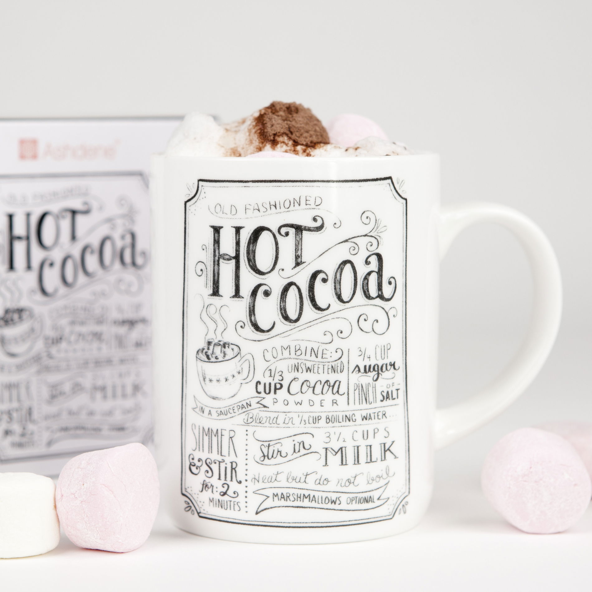 Porcelánový hrnek ASHDENE COCOA bílý 370 ml