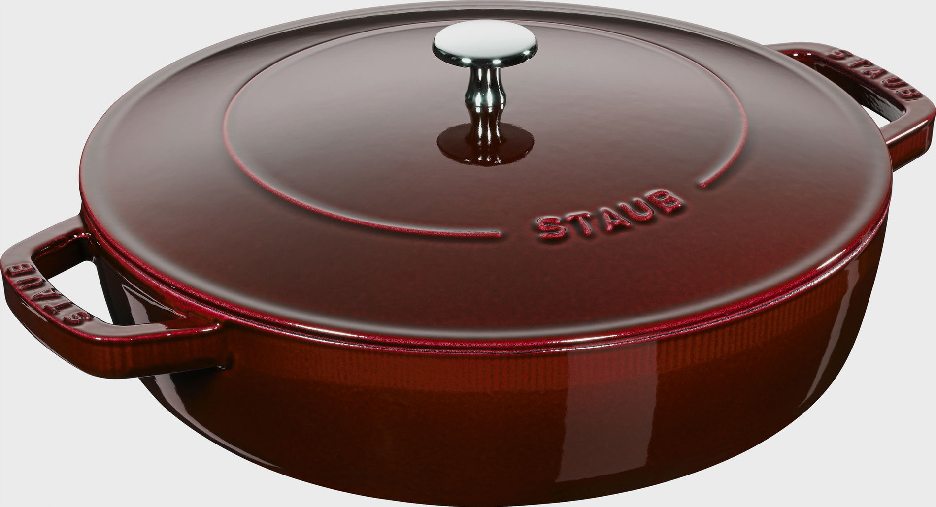 STAUB 24 cm - litinová pánev s poklicí