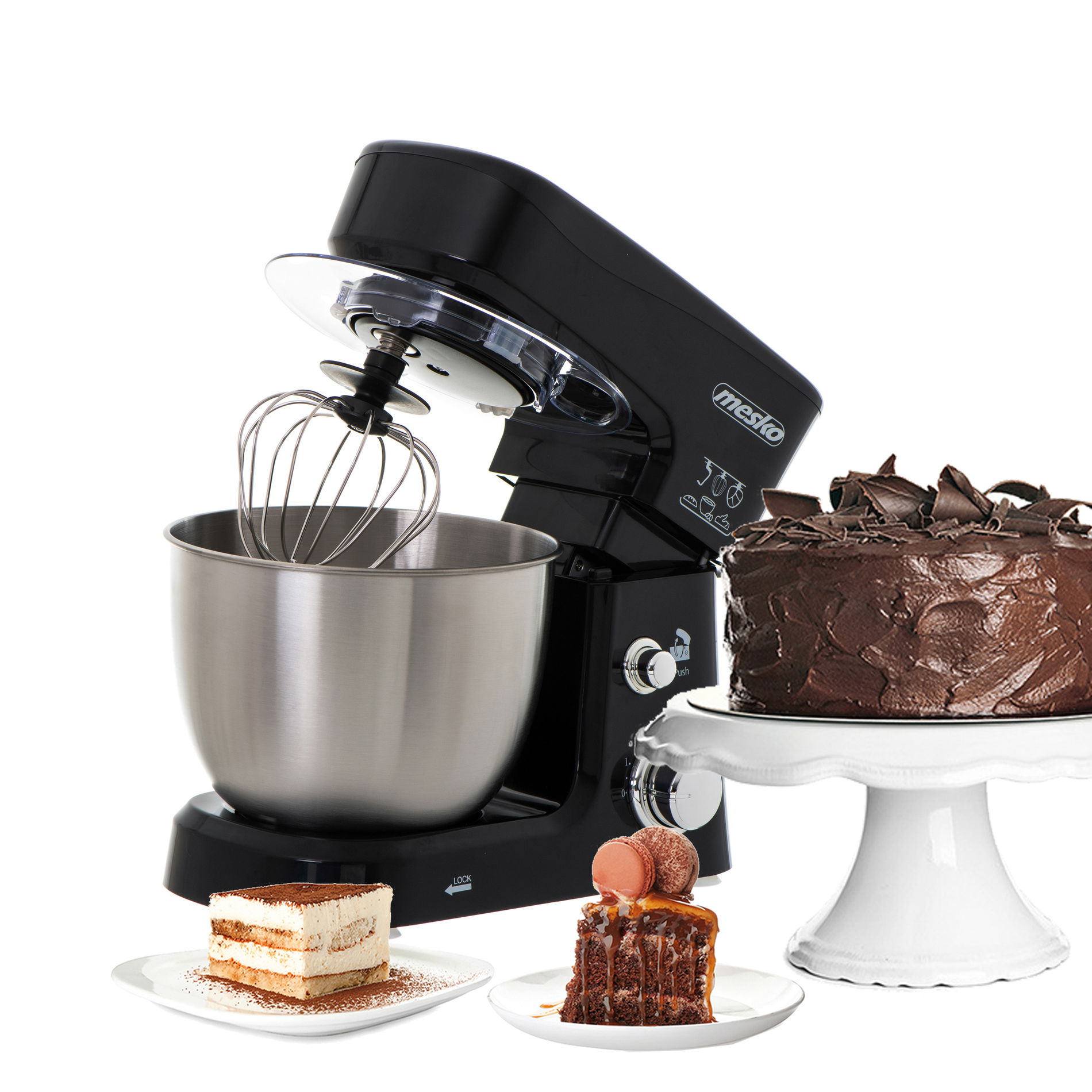 MESKO MS 4217 1200 W - kuchyňský planetární mixér / robot s mísou