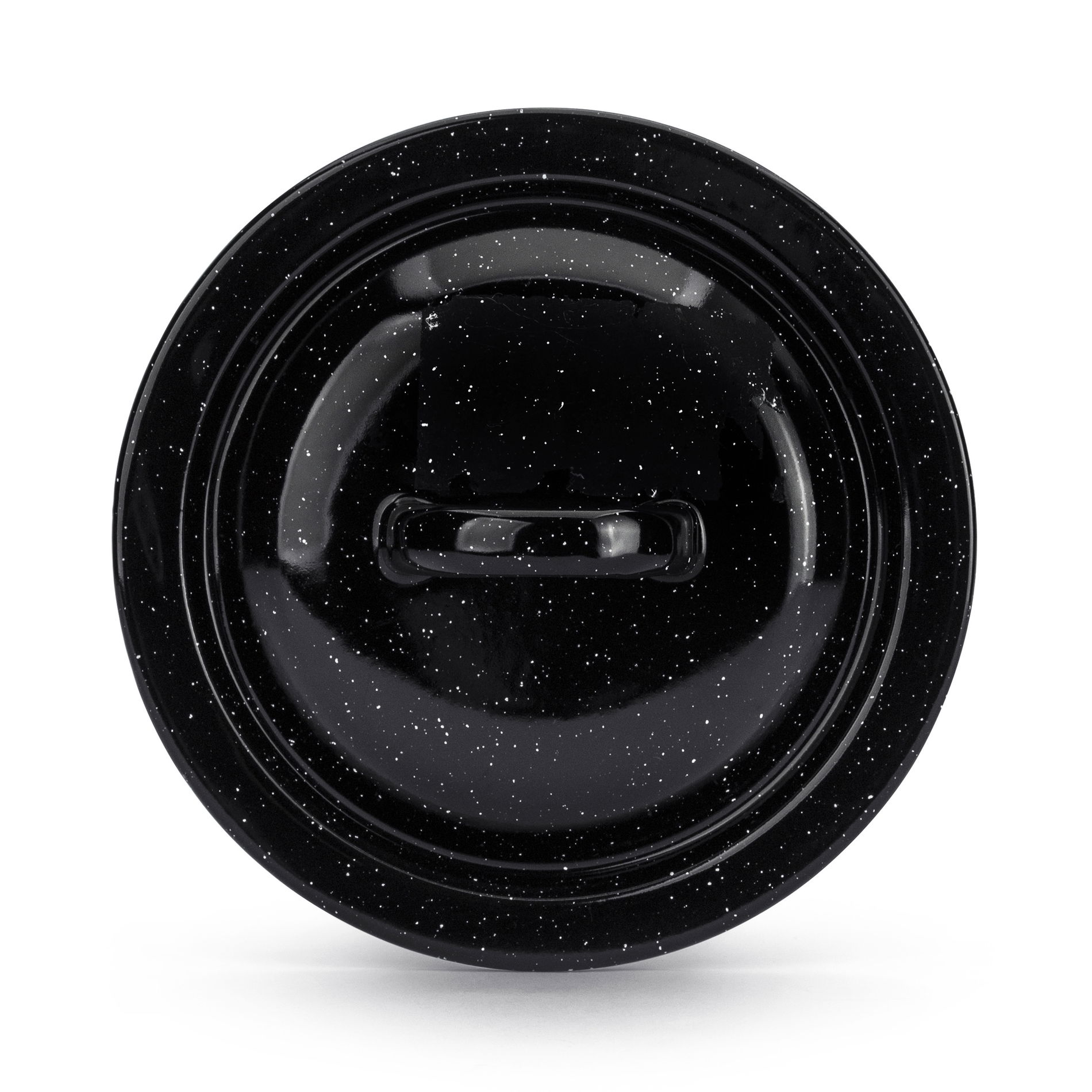 Smaltované víko KROPKA BLACK 14 cm