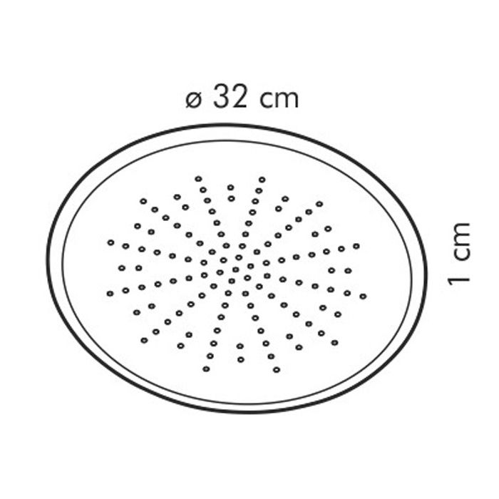 Tescoma Delicia 32 cm černý - plech na pizzu perforovaný nerezový