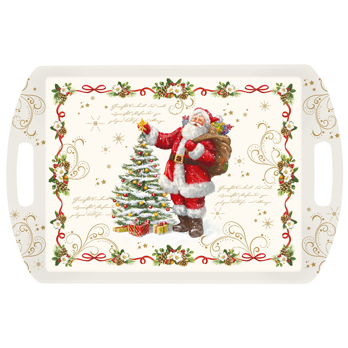 Melaminová taca SANTA BIELA 52 x 35 cm