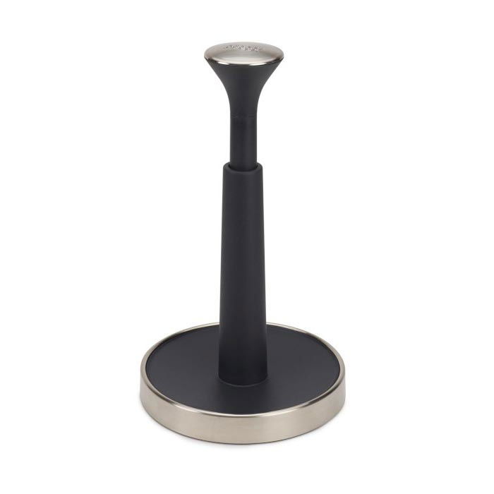 JOSEPH JOSEPH Harper Push & Tear czarny 28 cm - stojak na ręczniki papierowe plastikowy