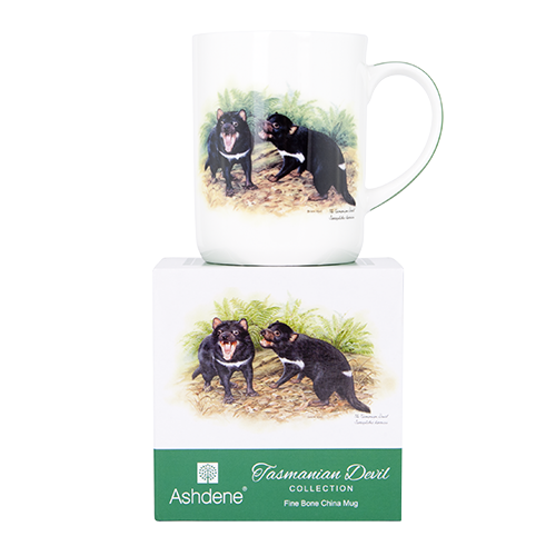Porcelánový hrnek ASHDENE TASMANSKÉ DEVILY bílý 370 ml