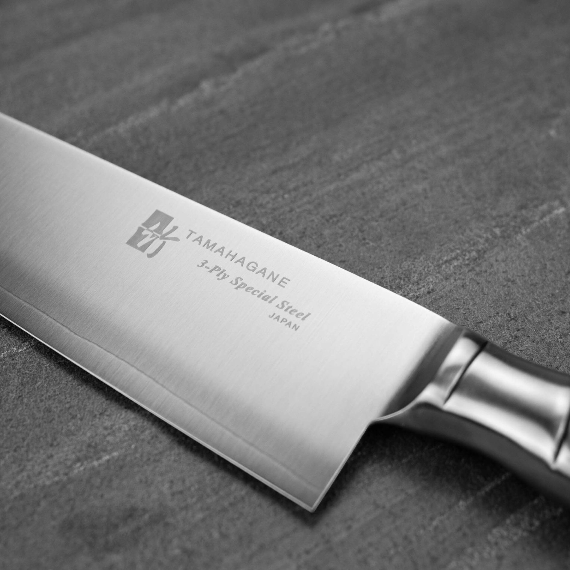 TAMAHAGANE Bamboo 17,5 cm - japonský nôž Santoku z nehrdzavejúcej ocele