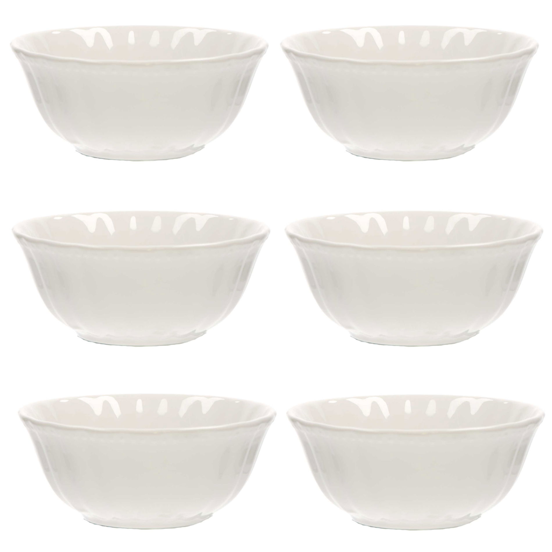 LA PORCELLANA BIANCA Ducale 6 ks - porcelánové misky na šalát / porcelánové misky