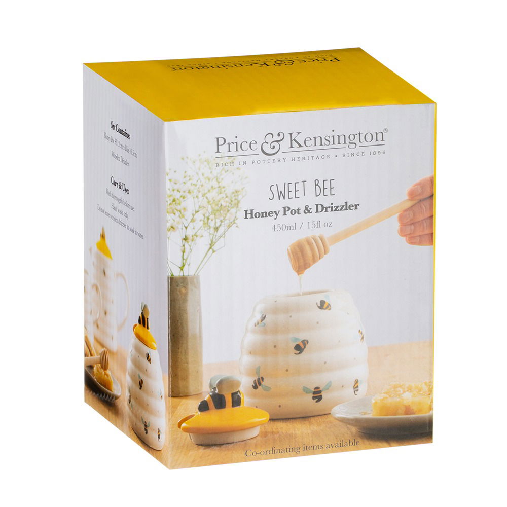 PRICE AND KENSINGTON Kameninová nádoba na med Sweet Bee s naběračkou