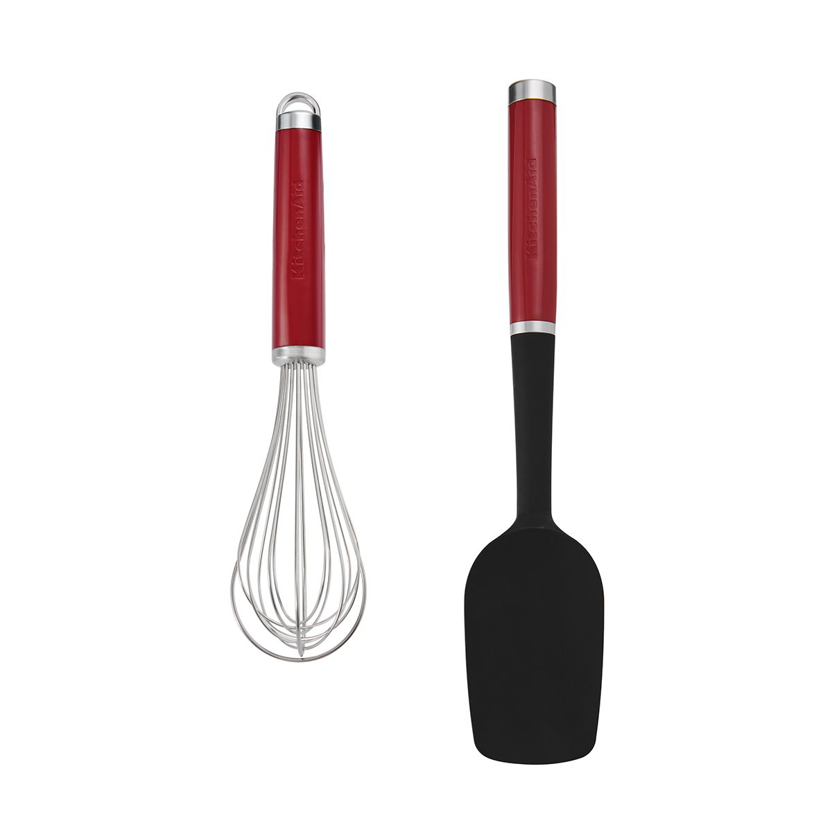KITCHENAID Empire Red 2 el. - kuchynský šľahač / vajíčková metla s silikónovou lopatkou