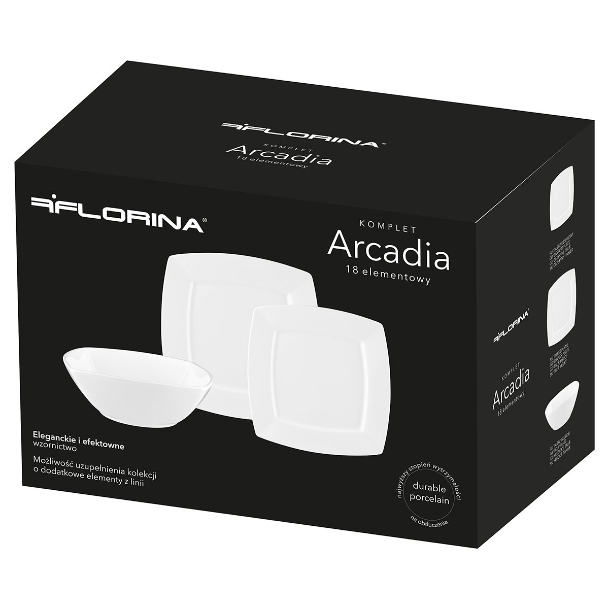 Komplet talerzy porcelanowych na 6 osób FLORINA ARCADIA 18 el.