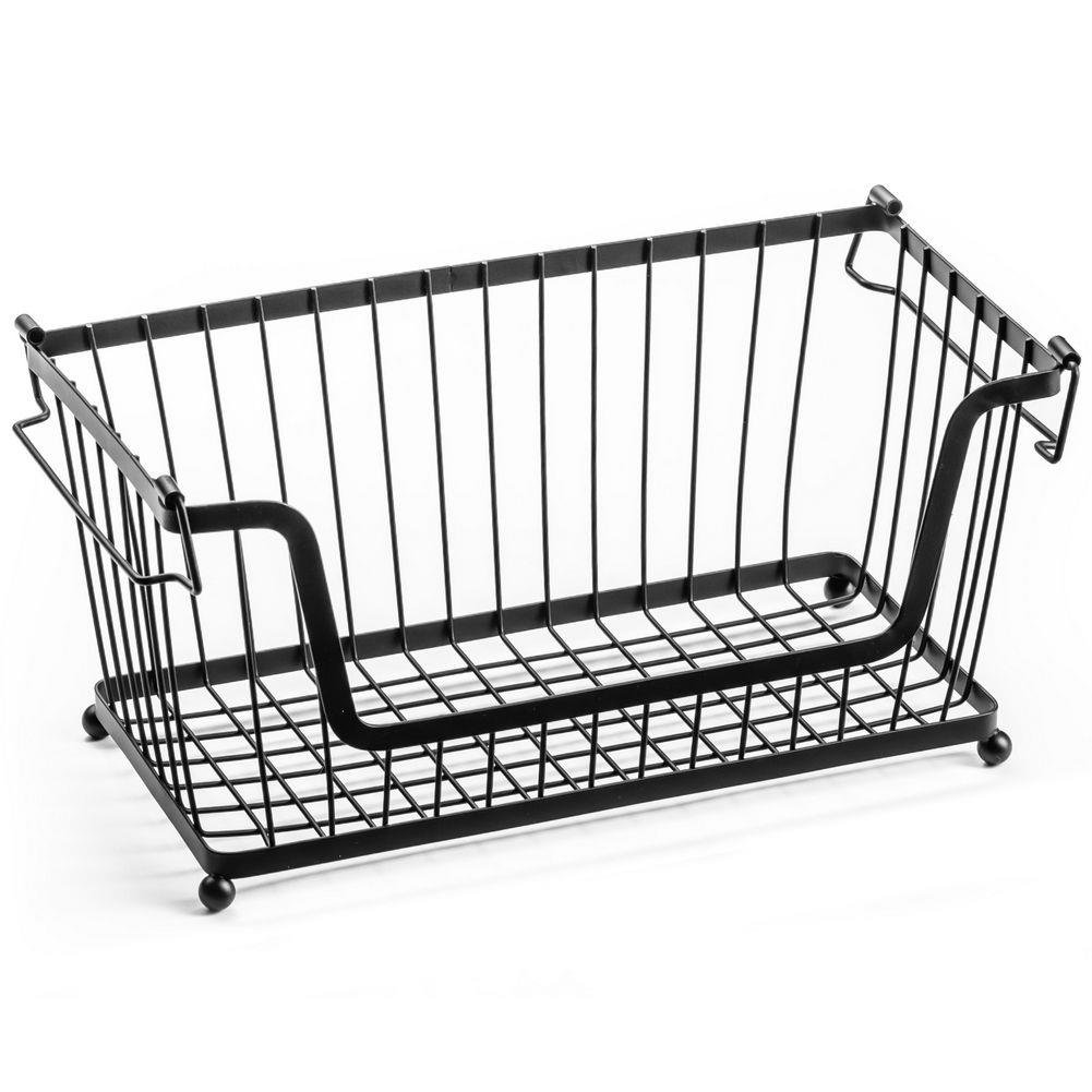 INDUSTRIAL CART BLACK kovový koš na ovoce 17,5 x 31 cm