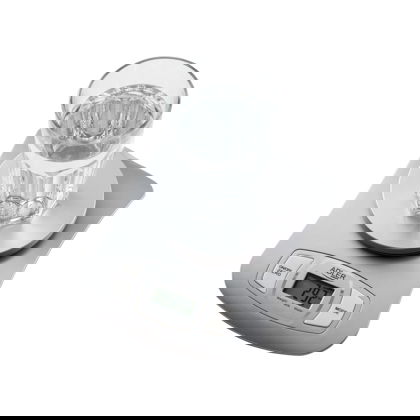 ADLER Scale srebrna - waga kuchenna elektroniczna plastikowa z miską