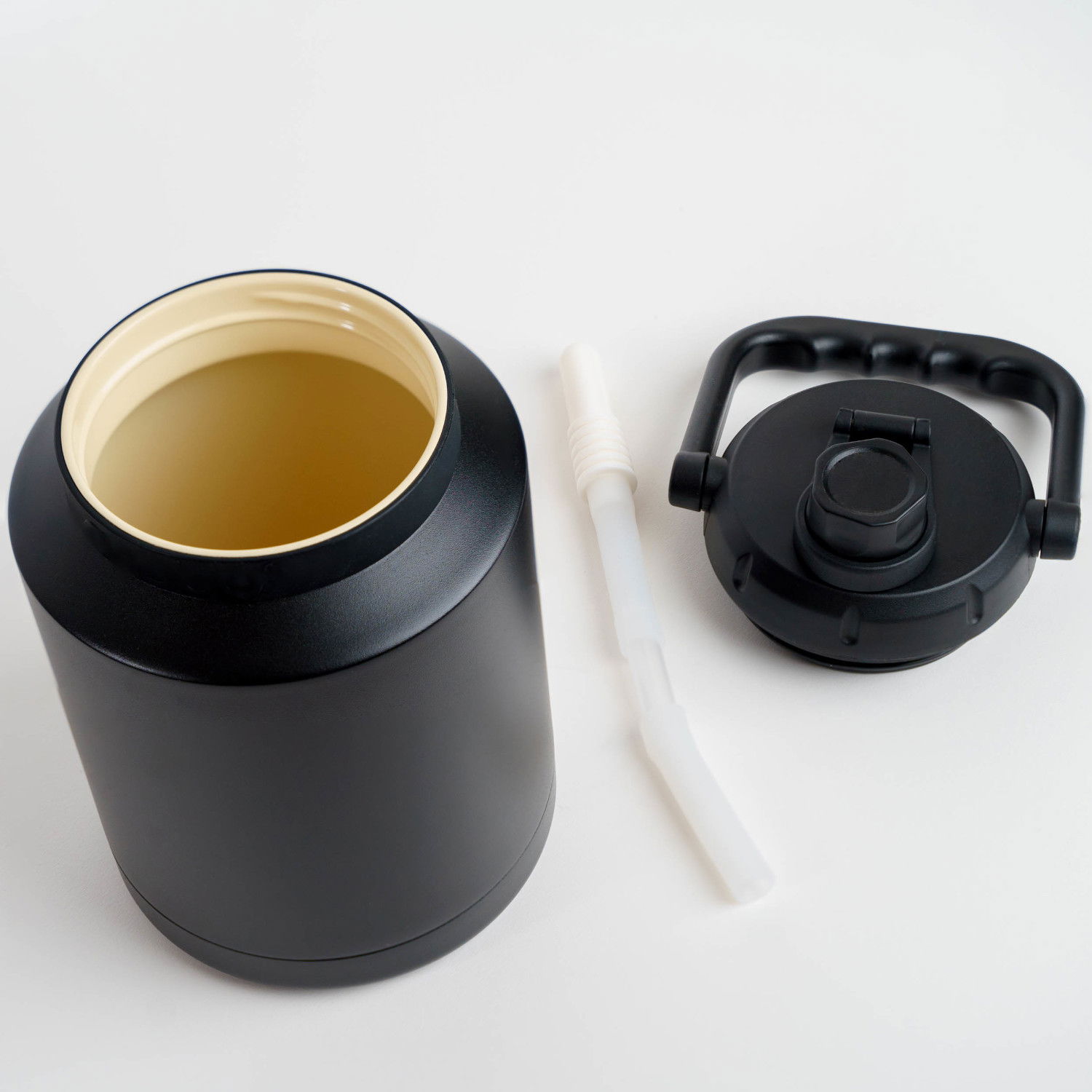 ASOBU Mini Jug Puramic 0,975 l - termoska z nerezové oceli se slámkou
