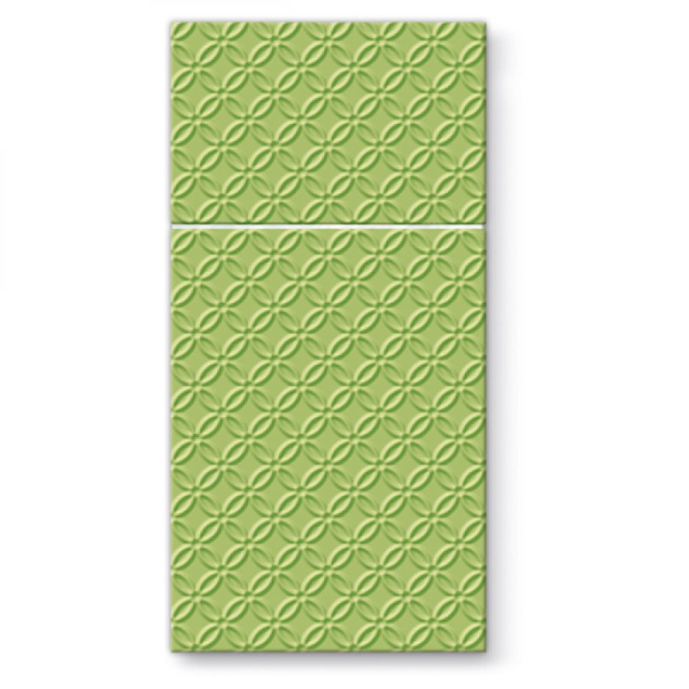 Dekoračné papierové obrúsky s vreckami na príbory PAW DECOR COLLECTION ZELENÉ 36 ks.