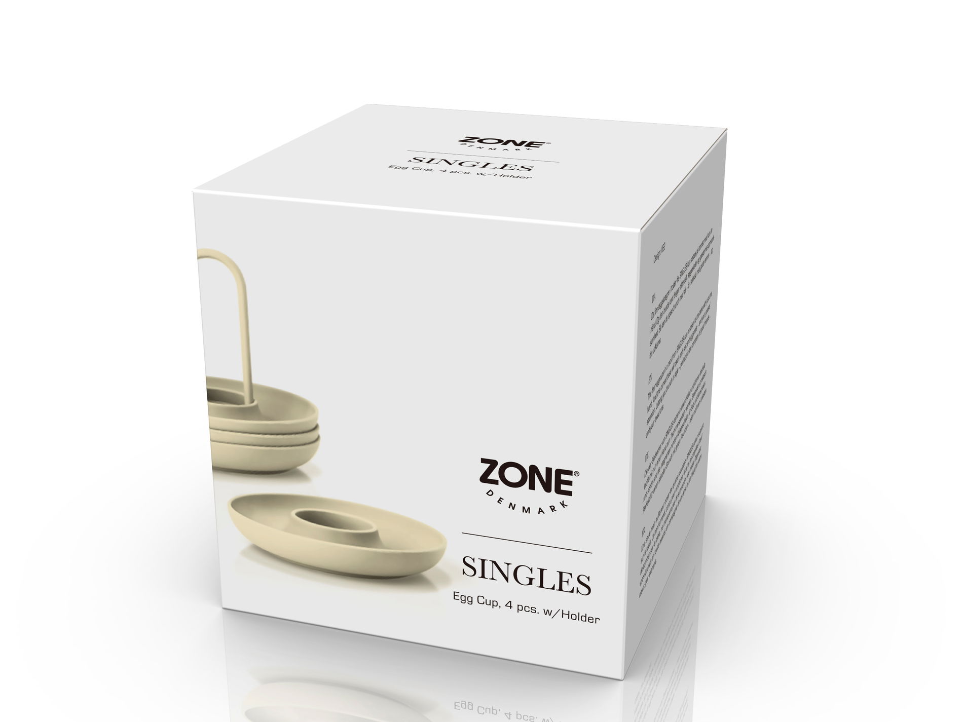 ZONE DENMARK Singles 4 ks. - silikonové šálky / podšálky na vajíčka