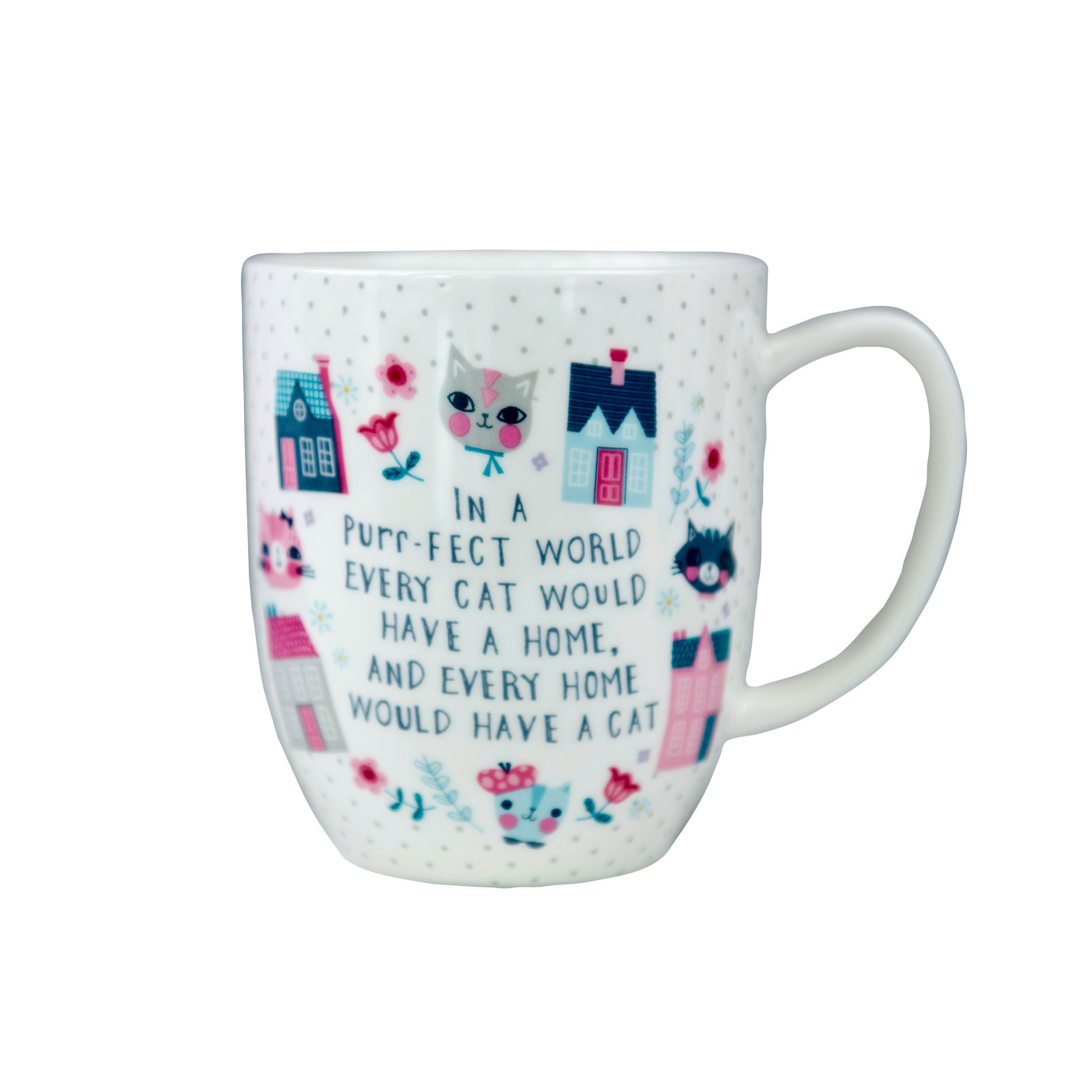Porcelánový hrnek ASHDENE CATS 5 modrý 350 ml