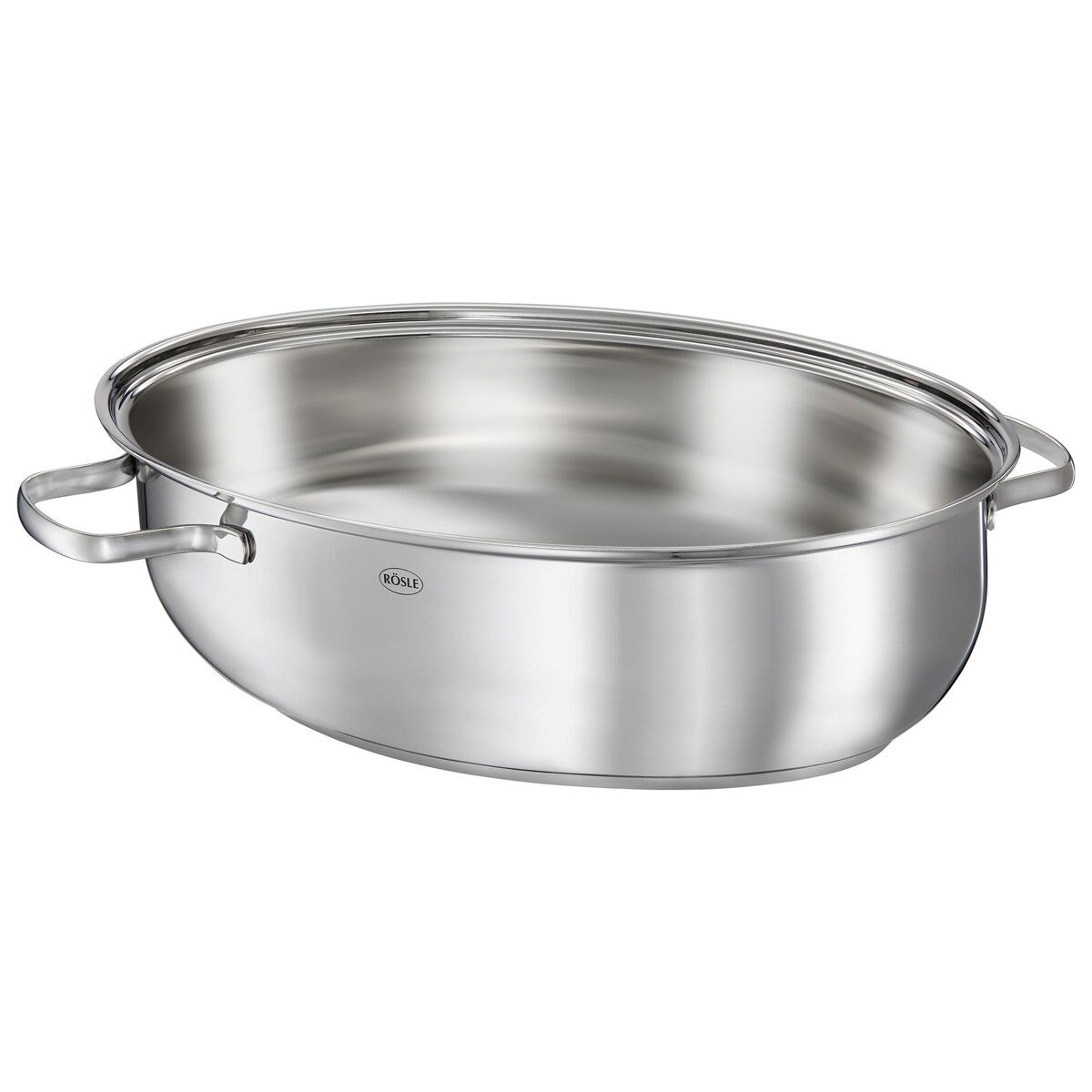 ROESLE Elegance 8 l - nerezový oválný hrnec s pánví v poklici