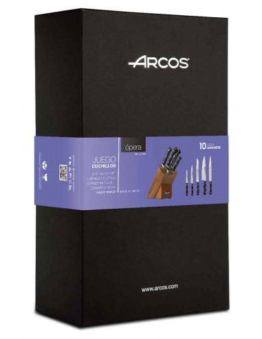 Kuchyňské nože z nerezové oceli v bloku ARCOS OPERA 6 ks.