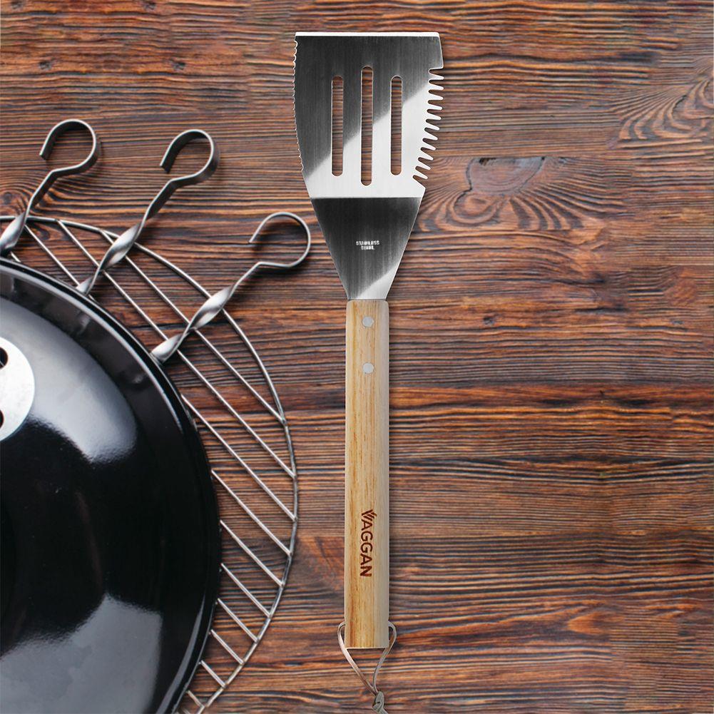 Oceľová kuchynská lopatka s otvormi GRILL 40,5 cm