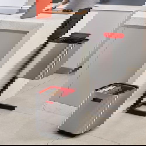 JOSEPH JOSEPH Inteligent Waste Totem Compact stříbrný 40 l (30063) - nerezový koš na třídění odpadu