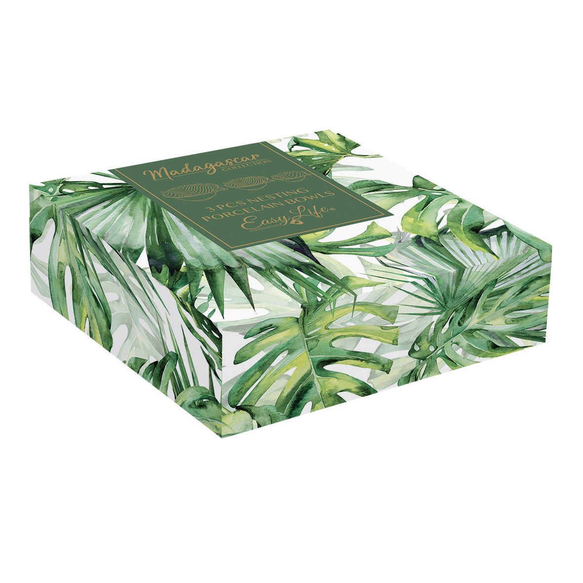 Porcelánová mísa / salátová mísa MADAGASCAR GREEN 3 ks.