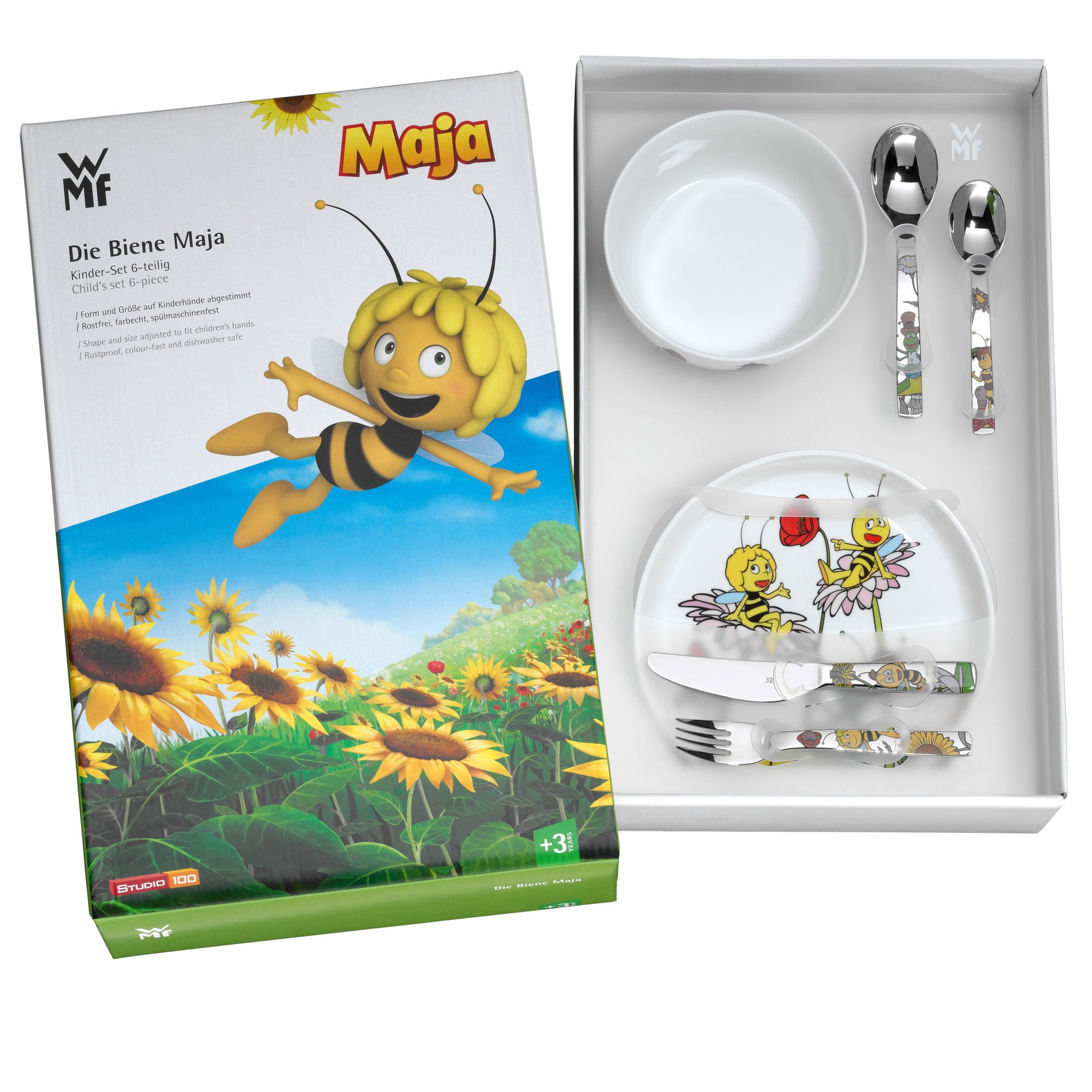 WMF Včelka Mája bílá 6 ks. - dětské porcelánové nádobí