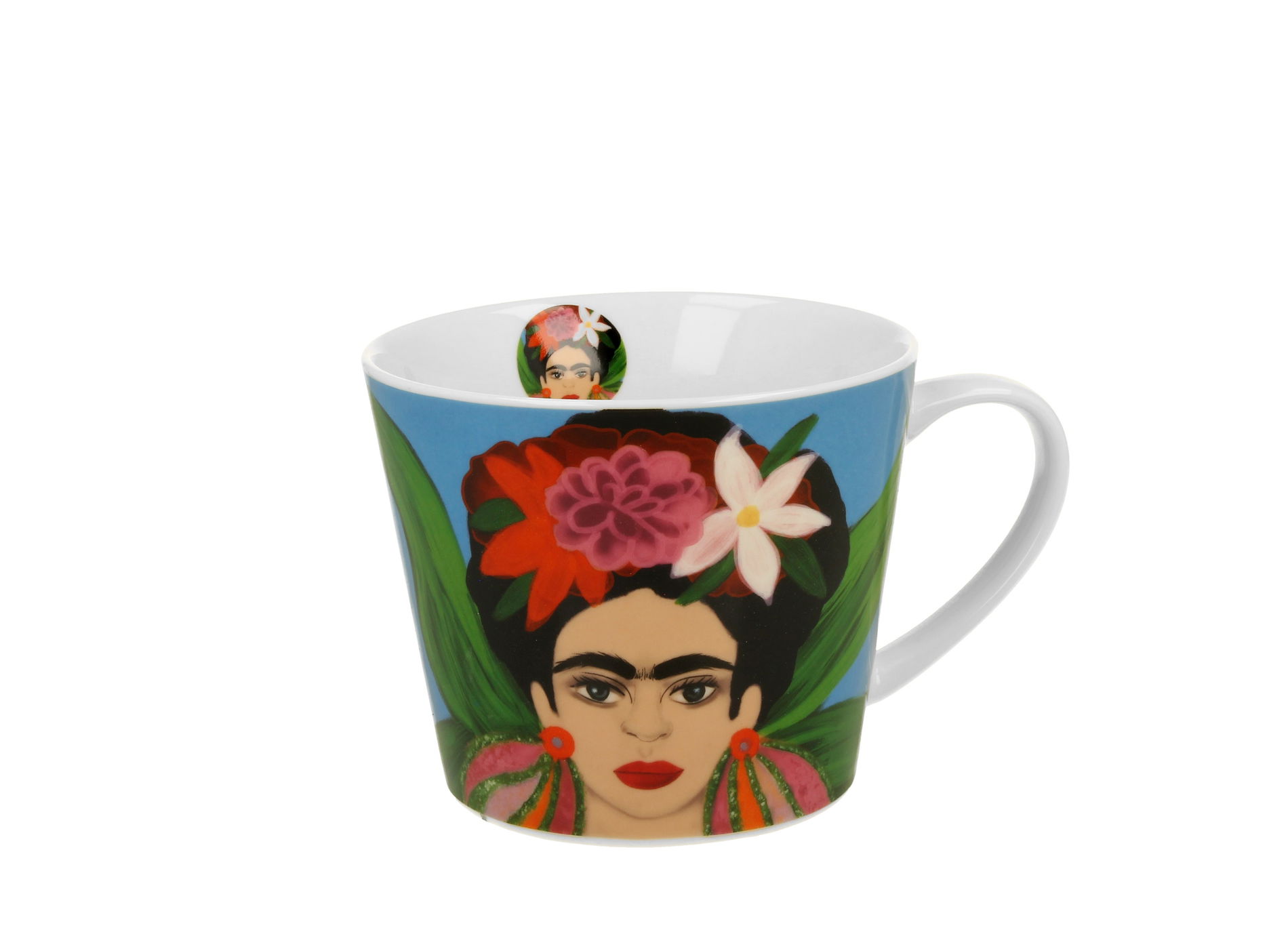 Porcelánový hrnček DUO ART GALLERY FRIDA MEXICAN ART BLUE 600 ml