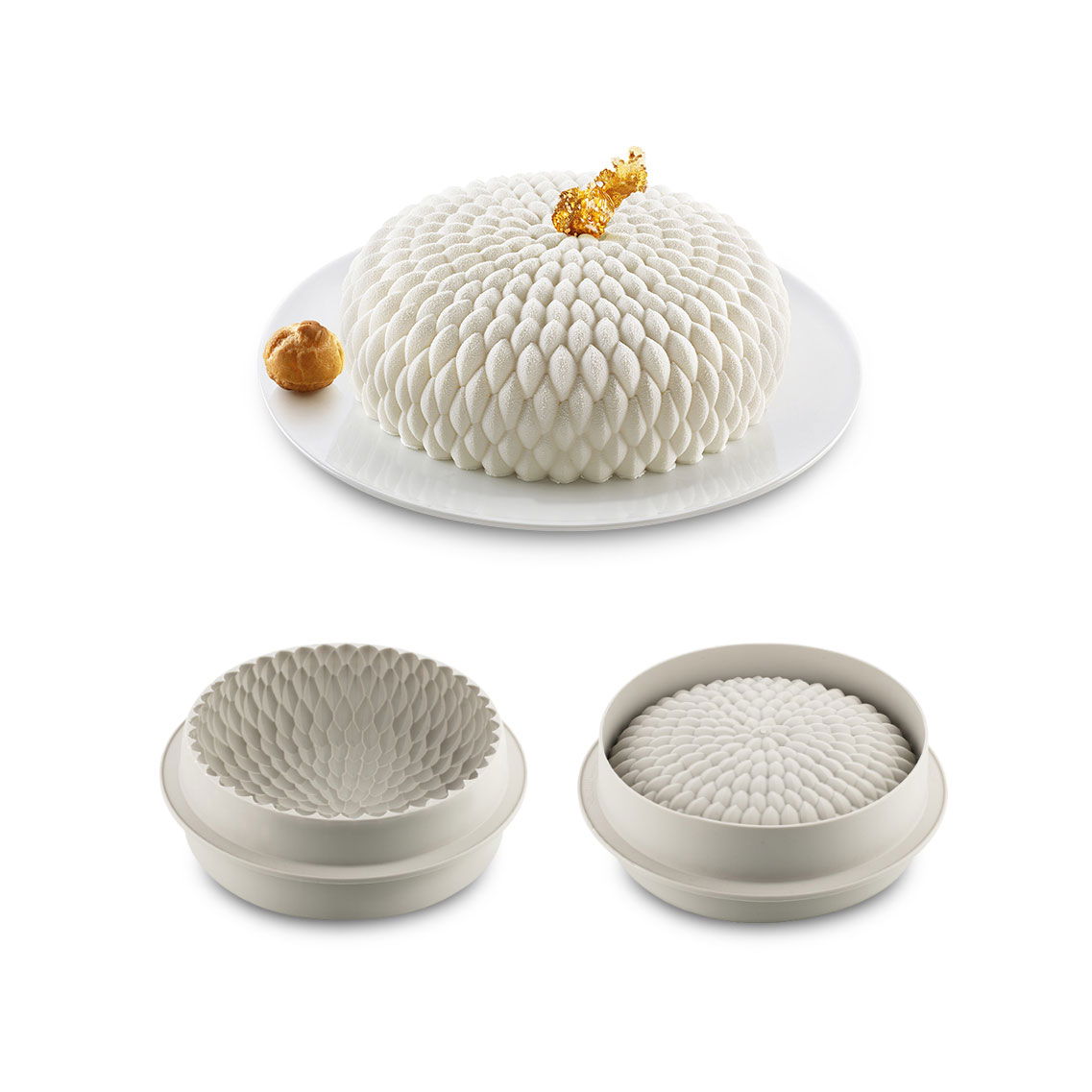 SILIKOMART 3Design Honore 19 cm šedá - silikónová forma na pečenie koláča