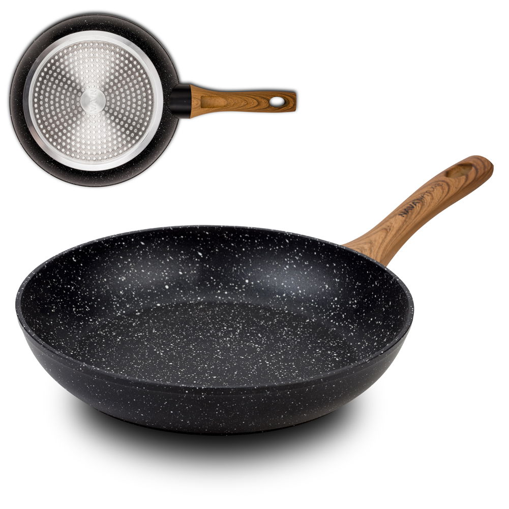NAVA Nature 24 cm černá - nepřilnavá žulová pánev
