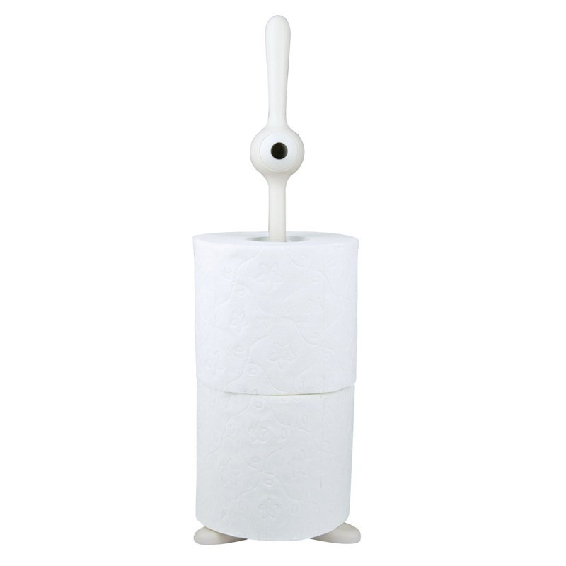 KOZIOL Toq biely - plastový stojan na toaletný papier