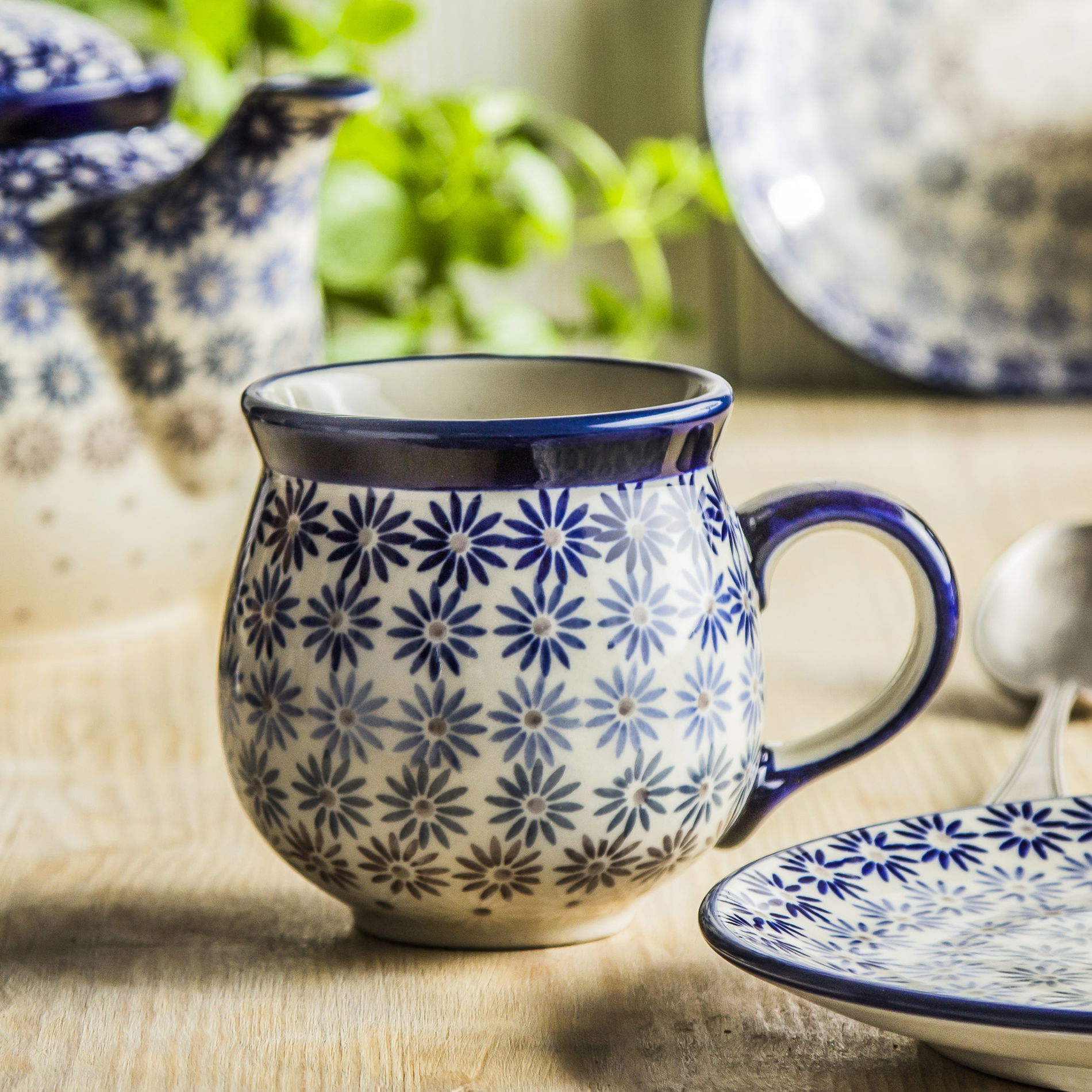 Kubek czeski ceramiczny Manufaktura Bolesławiec 300 ml - dek. AS55